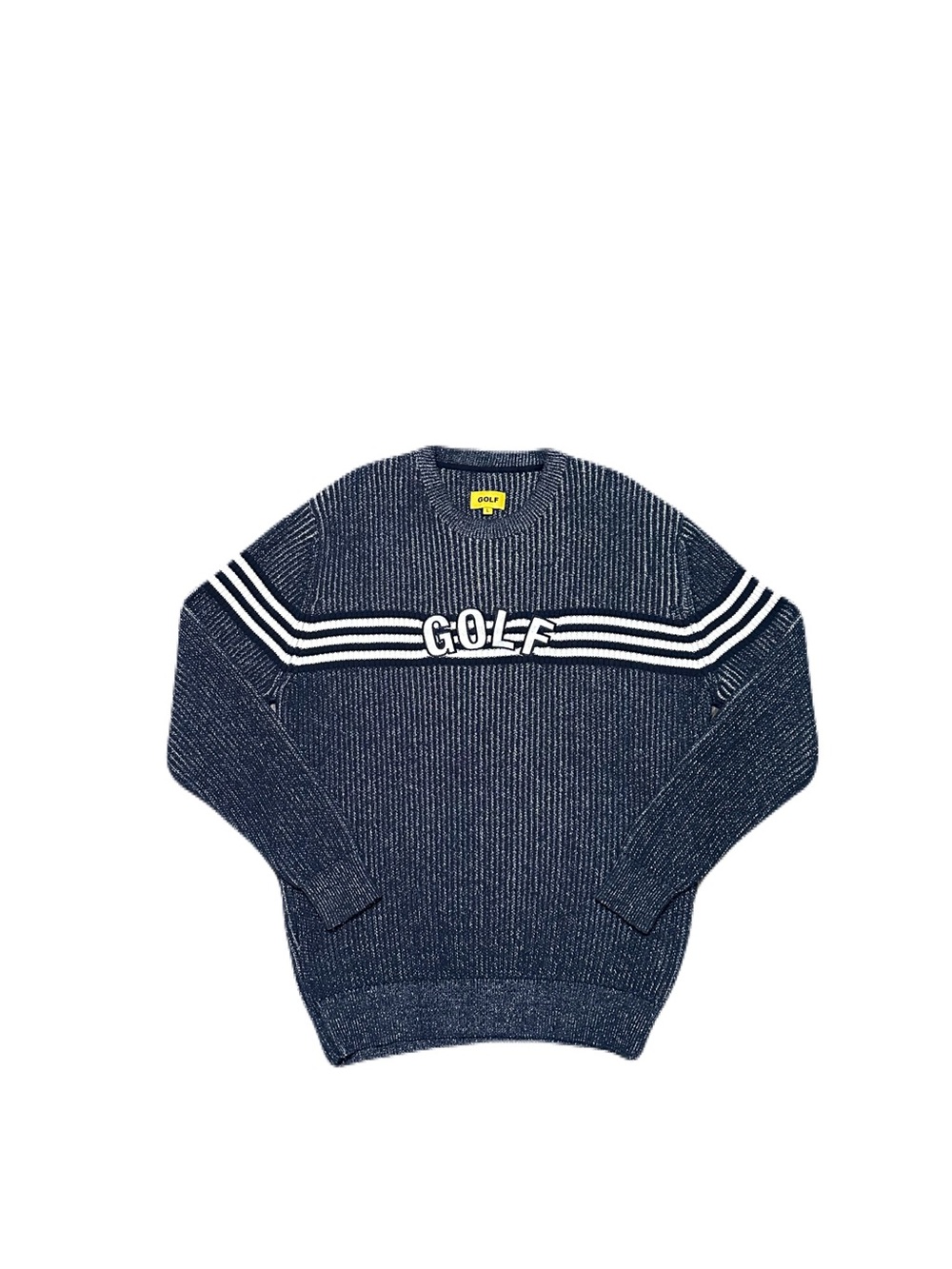 Golf Wang Knit Sweater Heavy Cotton Blue White Size Large
